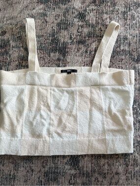 Vans Cream Knit Crop Tank Top